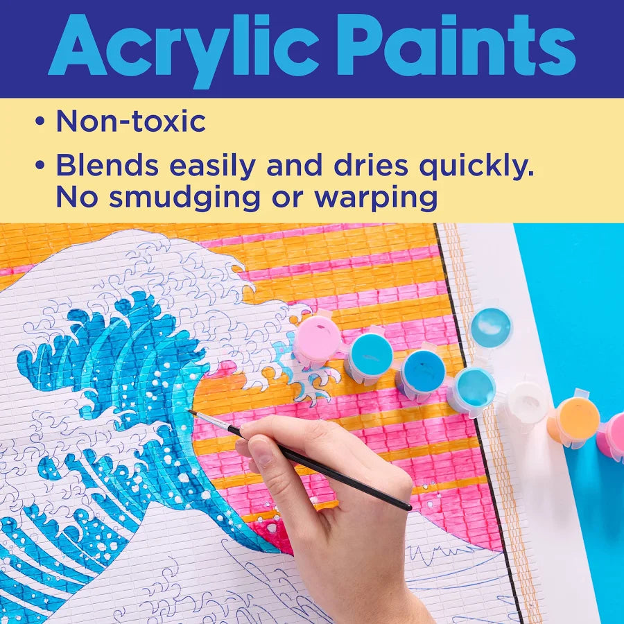 Paper Scroll Coloring - The Great Wave