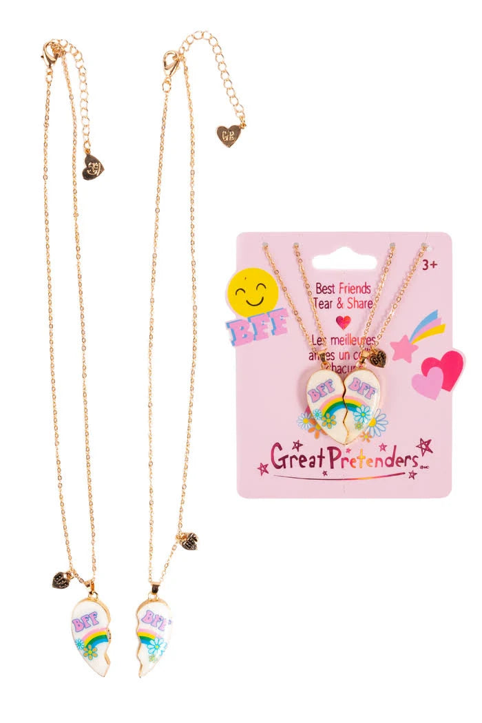 Bodacious Besties tear and Share Necklace