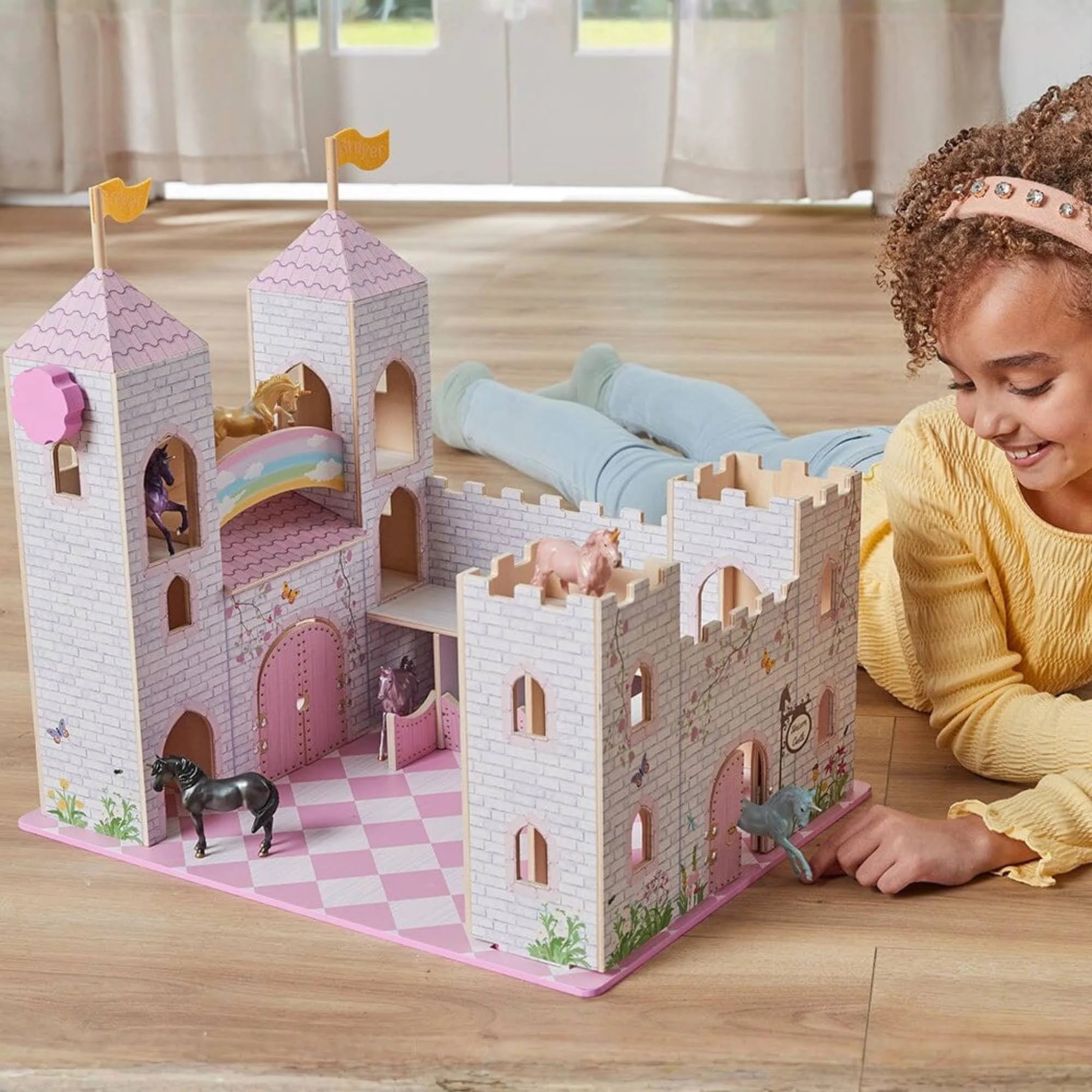Unicorn Magic Deluxe Wood Castle Playset