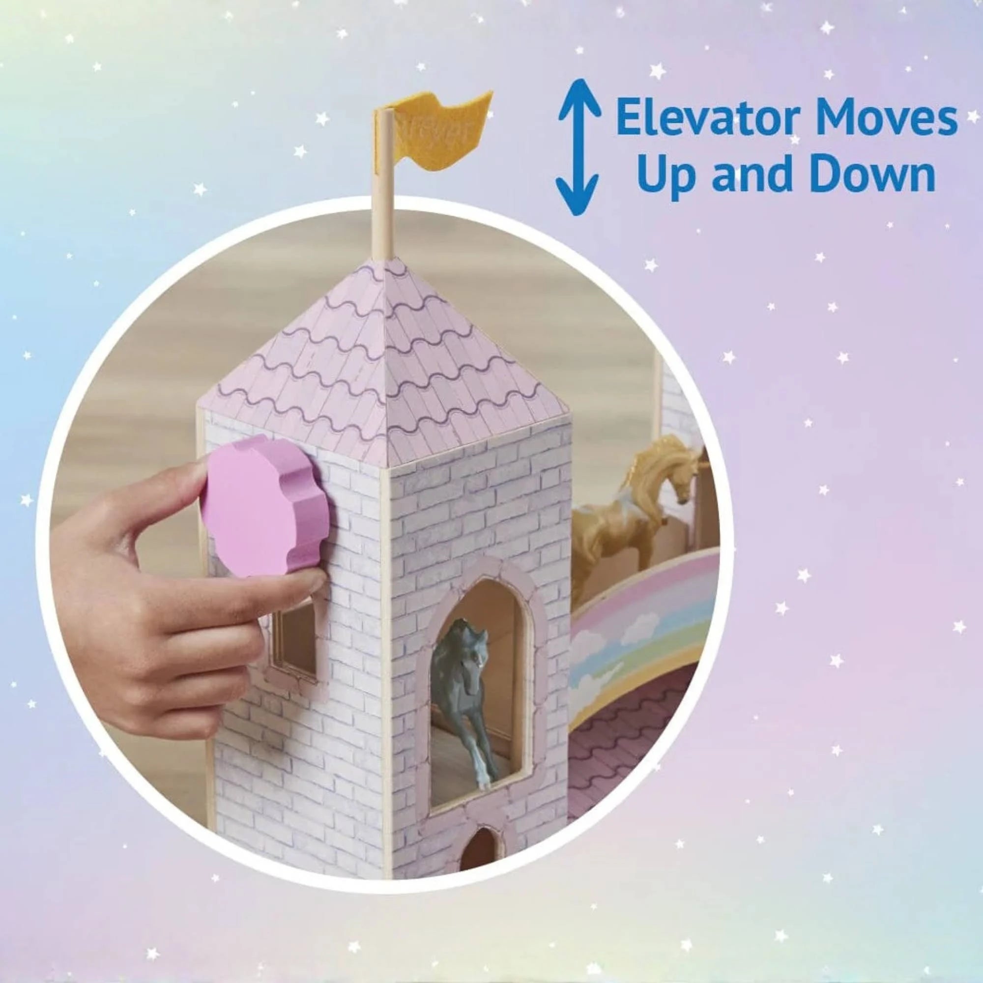 Unicorn Magic Deluxe Wood Castle Playset