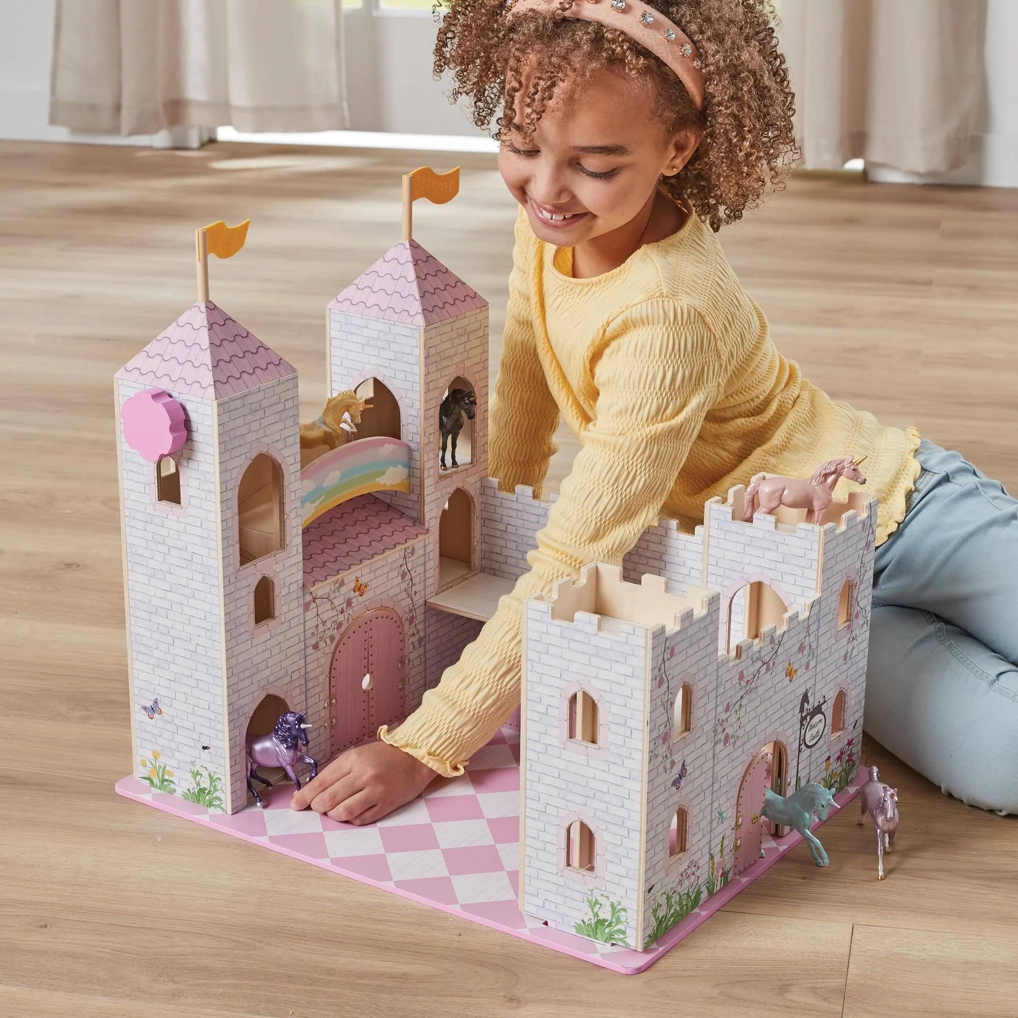 Unicorn Magic Deluxe Wood Castle Playset