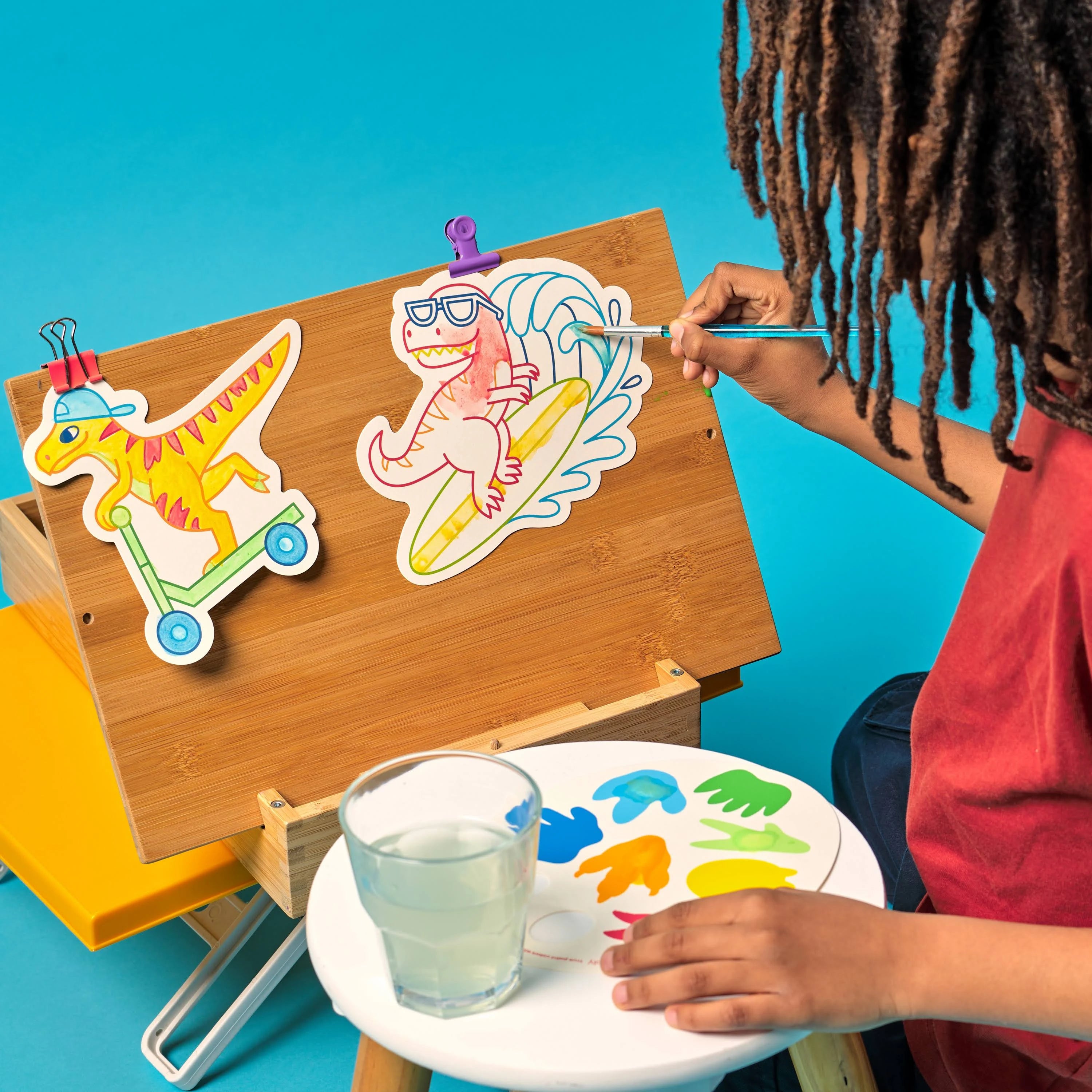 Playful Painters: Easy Watercolor Painting Kit - Chills & Thrills Dino