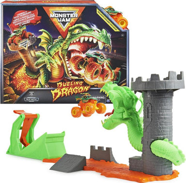 Monster Jam, Dueling Dragon Playset with Exclusive 1:64 Scale Dragon Monster Truck