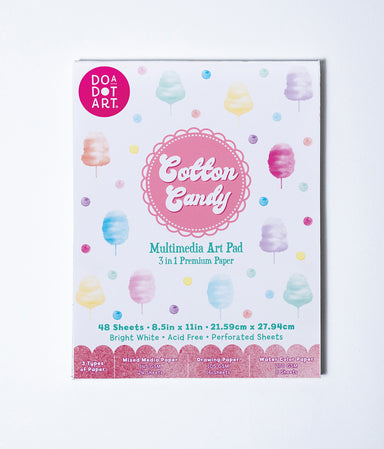 Shimmer Cotton Candy Multimedia Art Pad - 3 in 1 Premium Paper