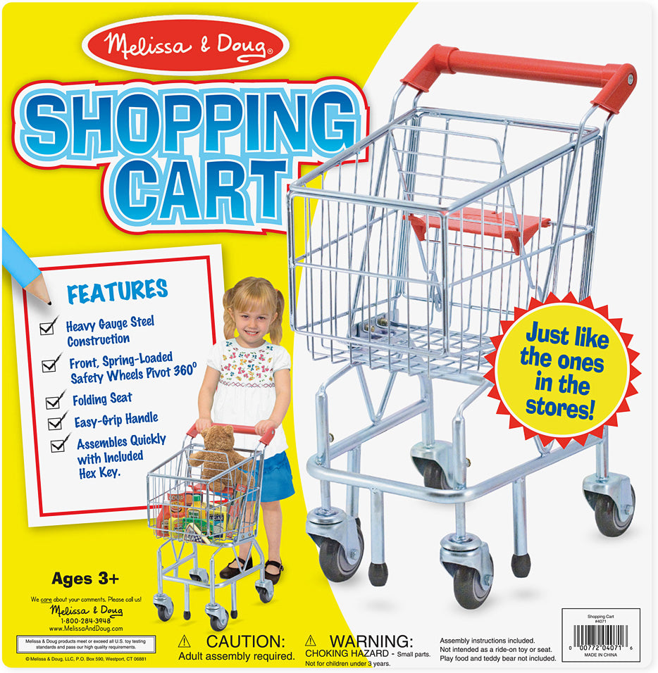 Metal play shopping cart online