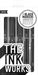 The Ink Works 5 Black Markers Assorted Sizes