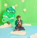 Chocolate Lab with Santa Bomber Hat