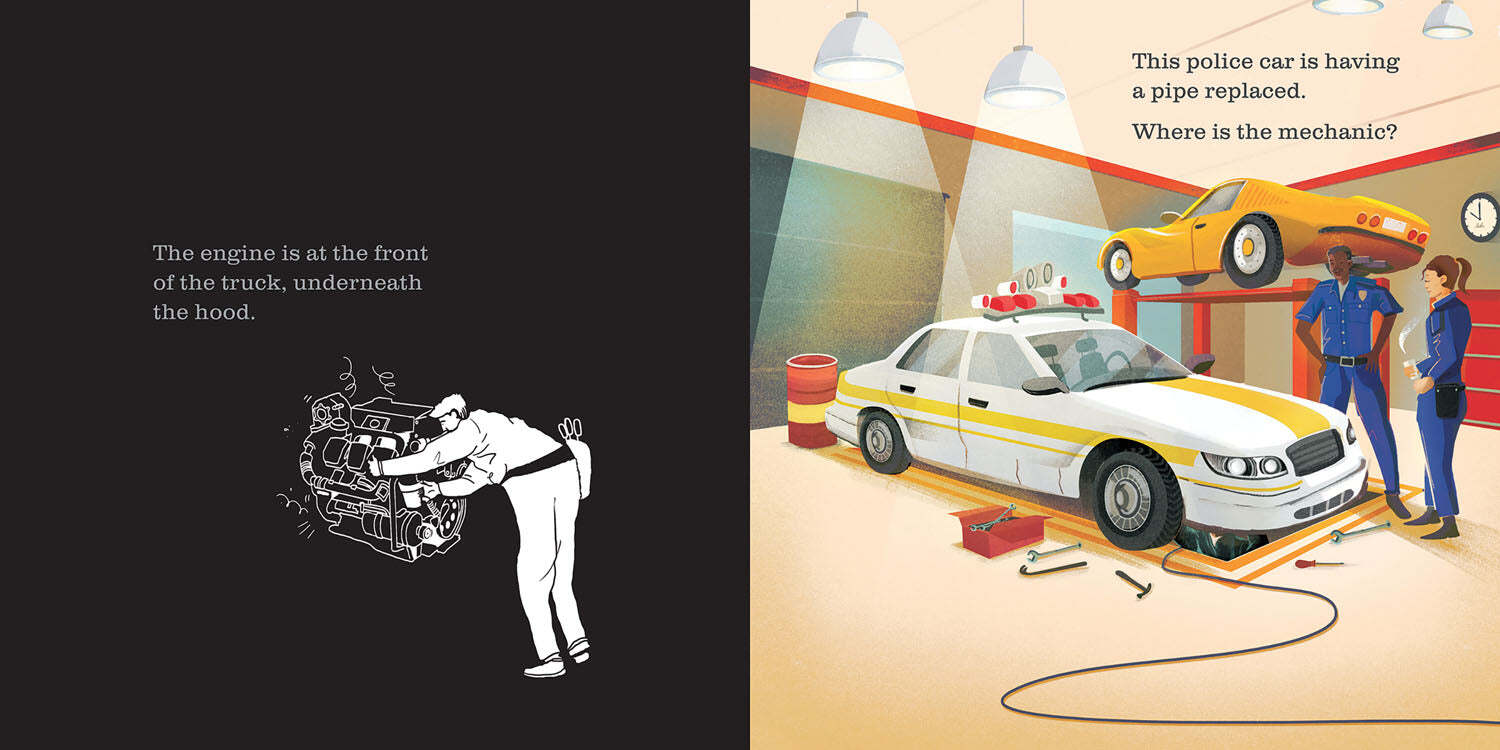 At The Garage A Shine-A-Light Book