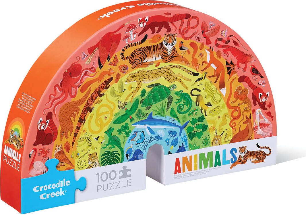 Animals 100 pc Rainbow-Shaped Puzzle