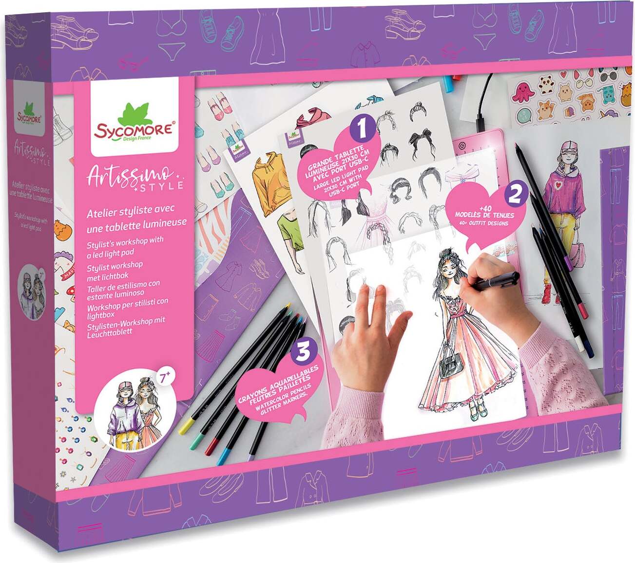 Sycomore Stylist's Workshop with LED Light Pad