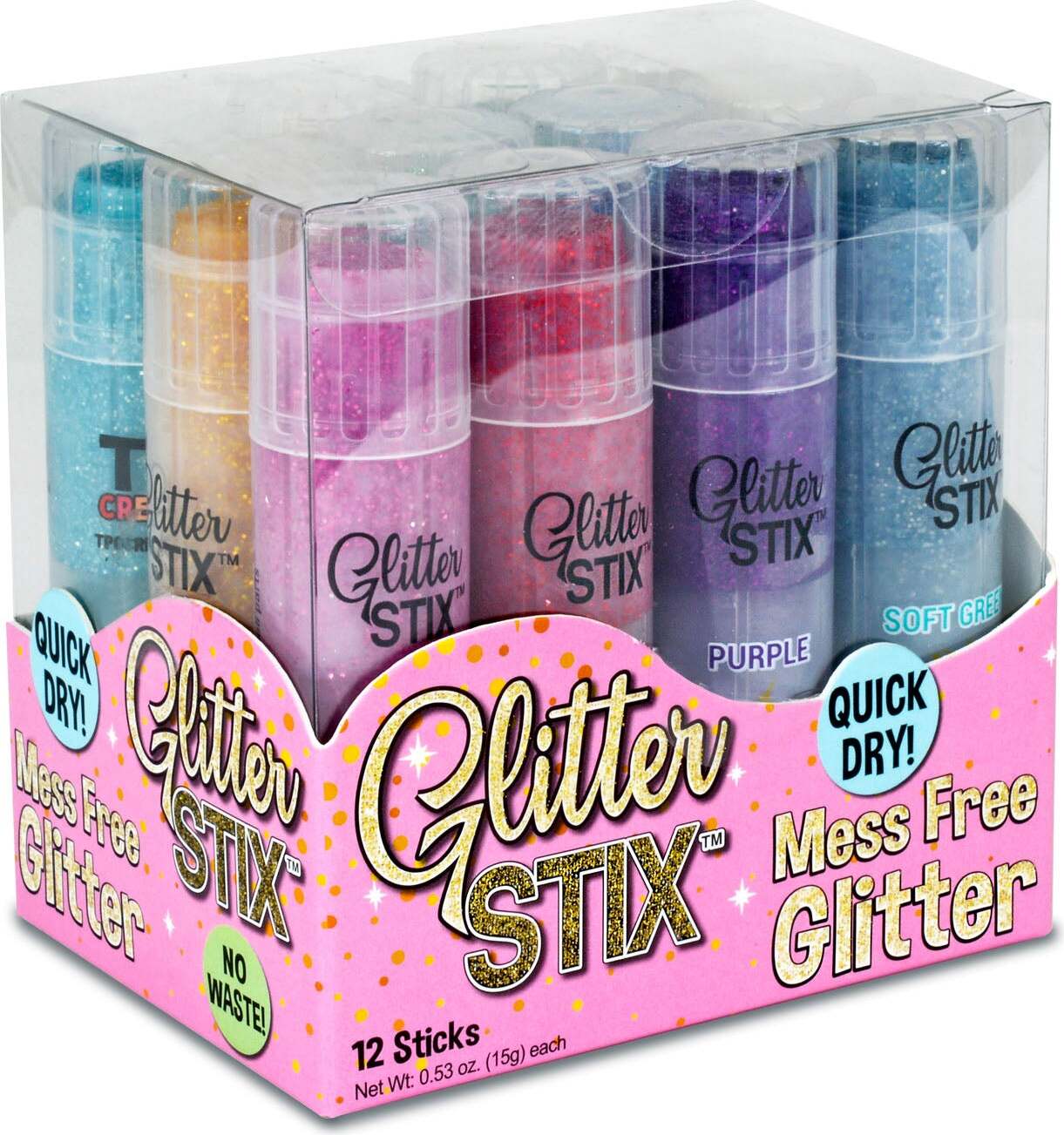 Glitter Stix Mess Free Glitter! 12 pc Set