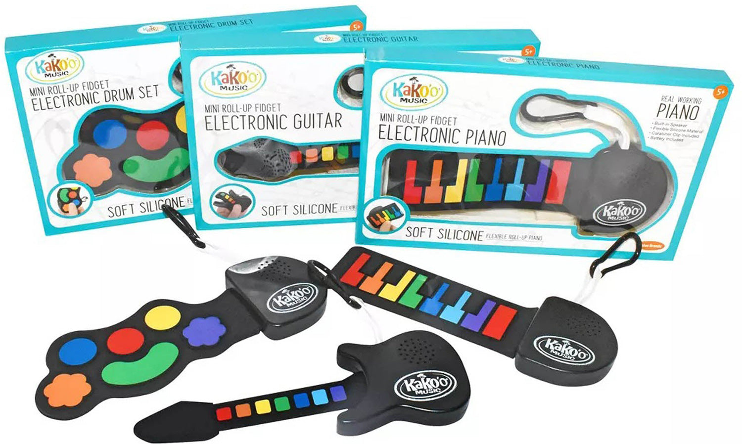 Mini Roll-Up Fidget Electronic Instruments Asst