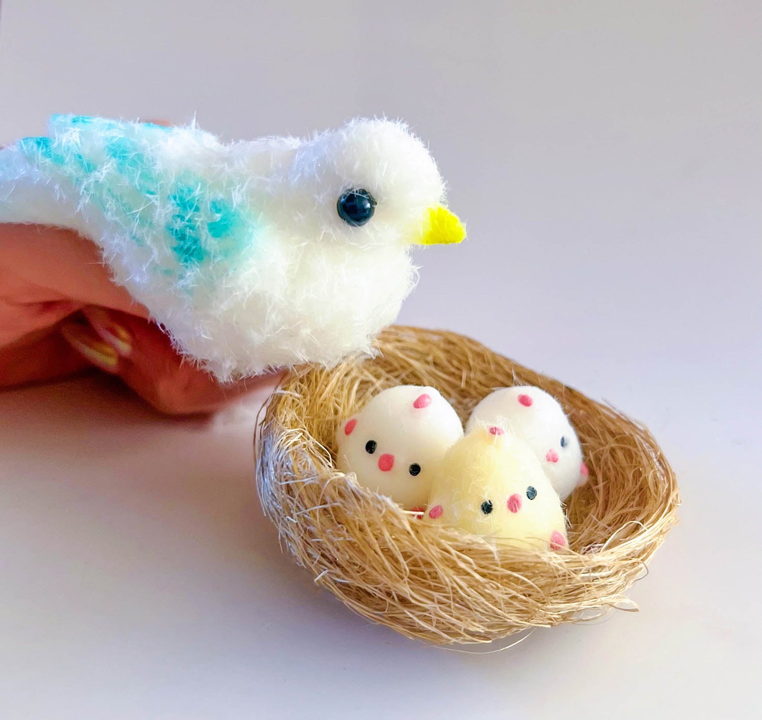 Fuzzy Friends Bird with Babies