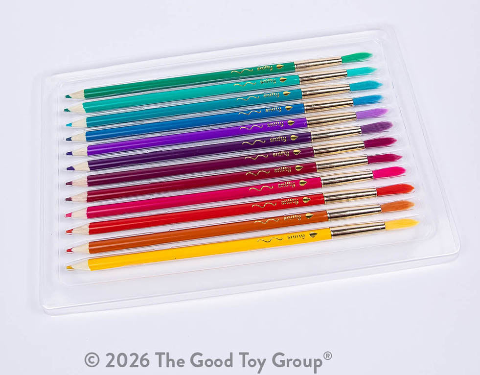 Color Brush Watercolor Pencil & Paintbrush in One Jewel Tones - Set of 12