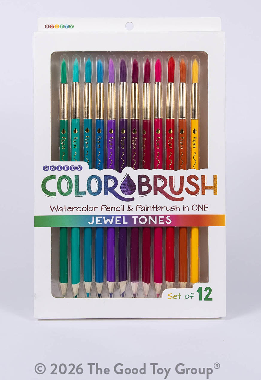 Color Brush Watercolor Pencil & Paintbrush in One Jewel Tones - Set of 12