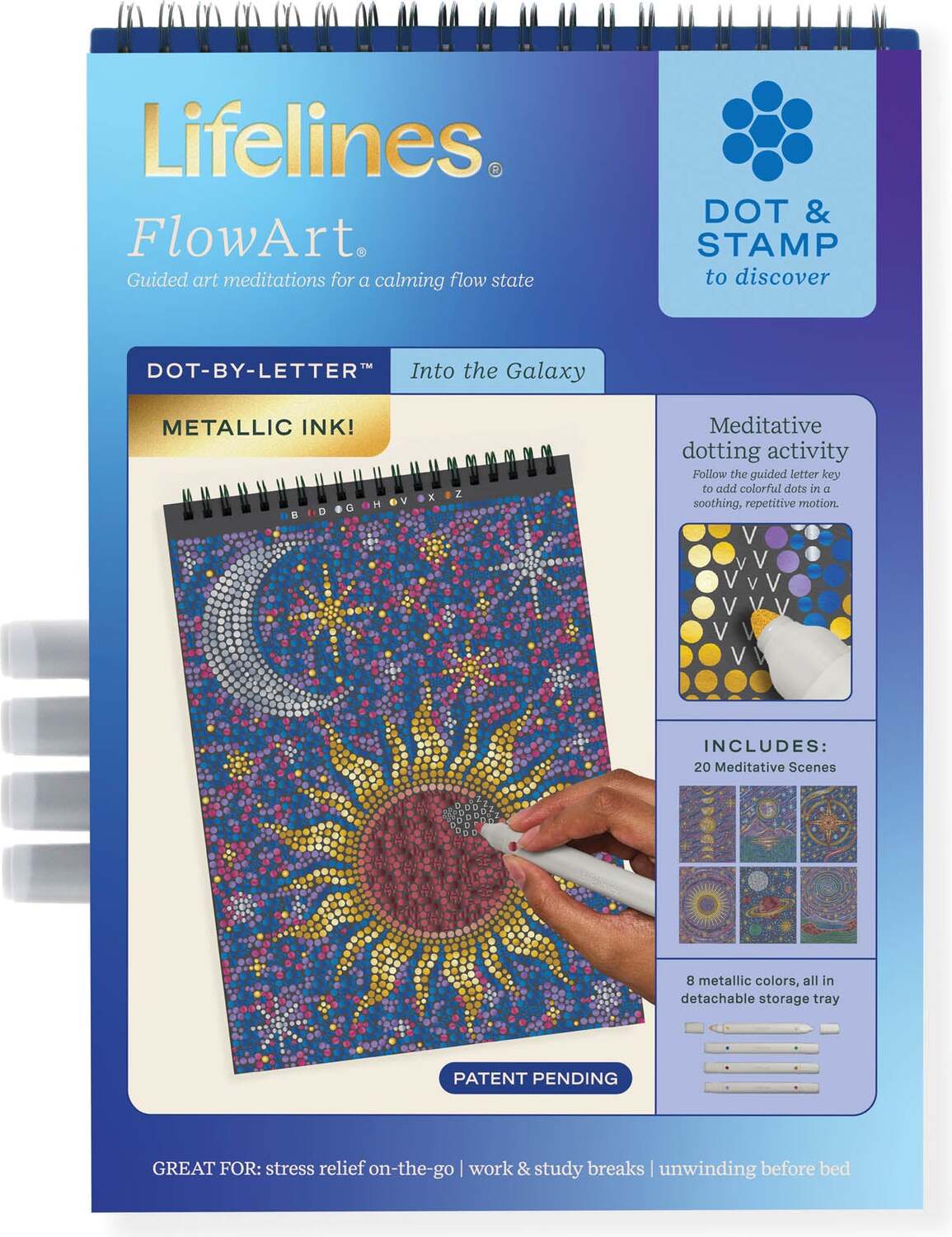 Lifelines FlowArt Dot-By-Letter Metallic Ink - Into the Galaxy