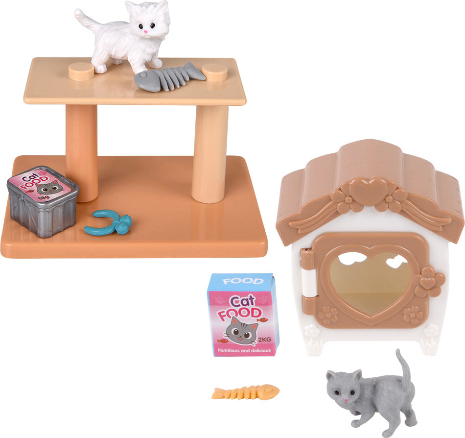 4.5" Micro Cat Playset 12ct