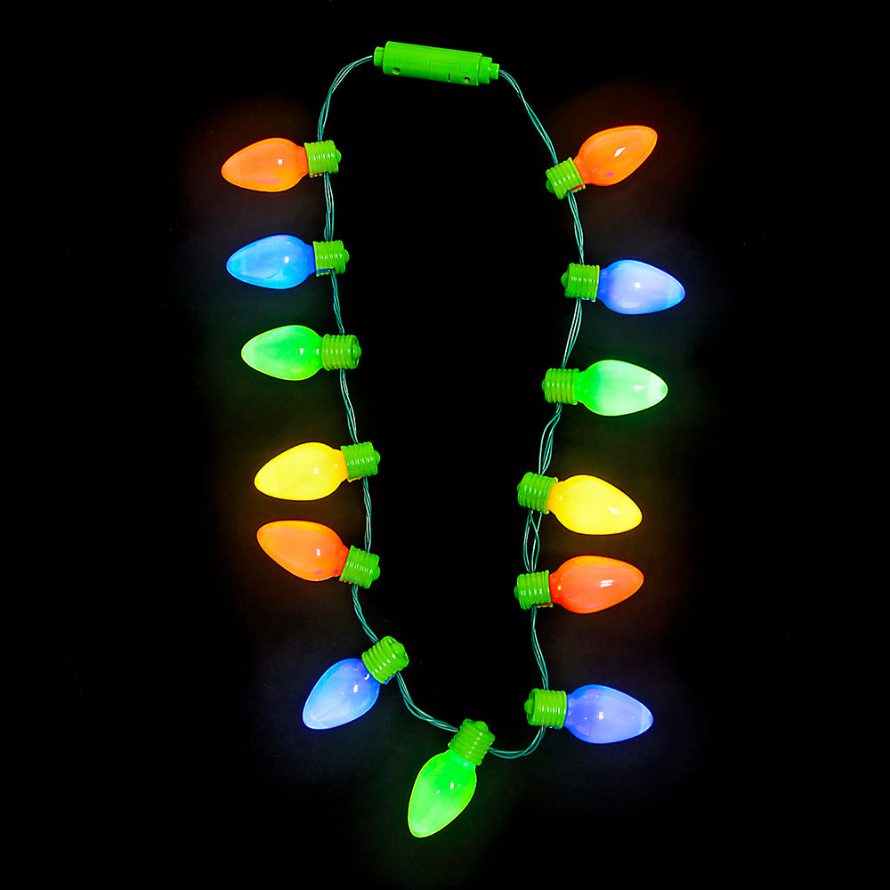 25" Light-up Retro Christmas Lights Necklace