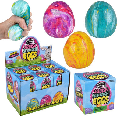 Squish And Stretch Marbleized Easter Eggs 3"