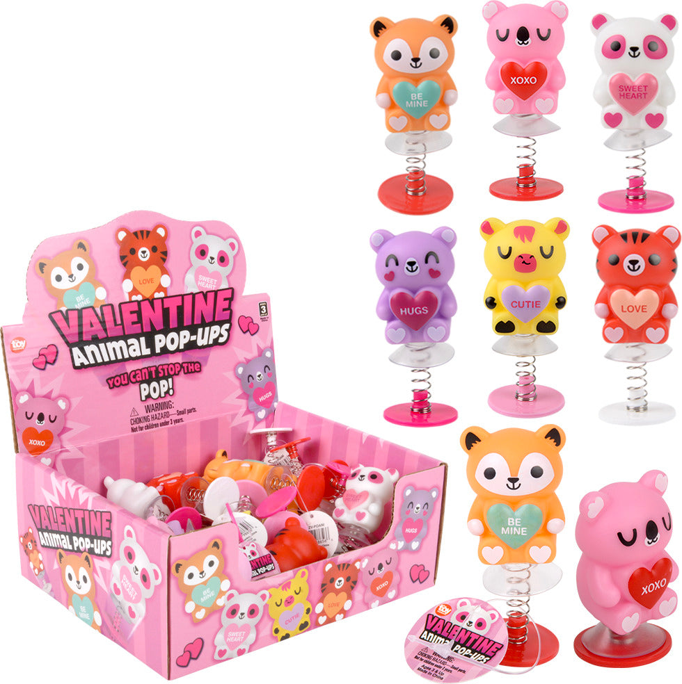 2.75" Valentine's Day Animal Pop-ups