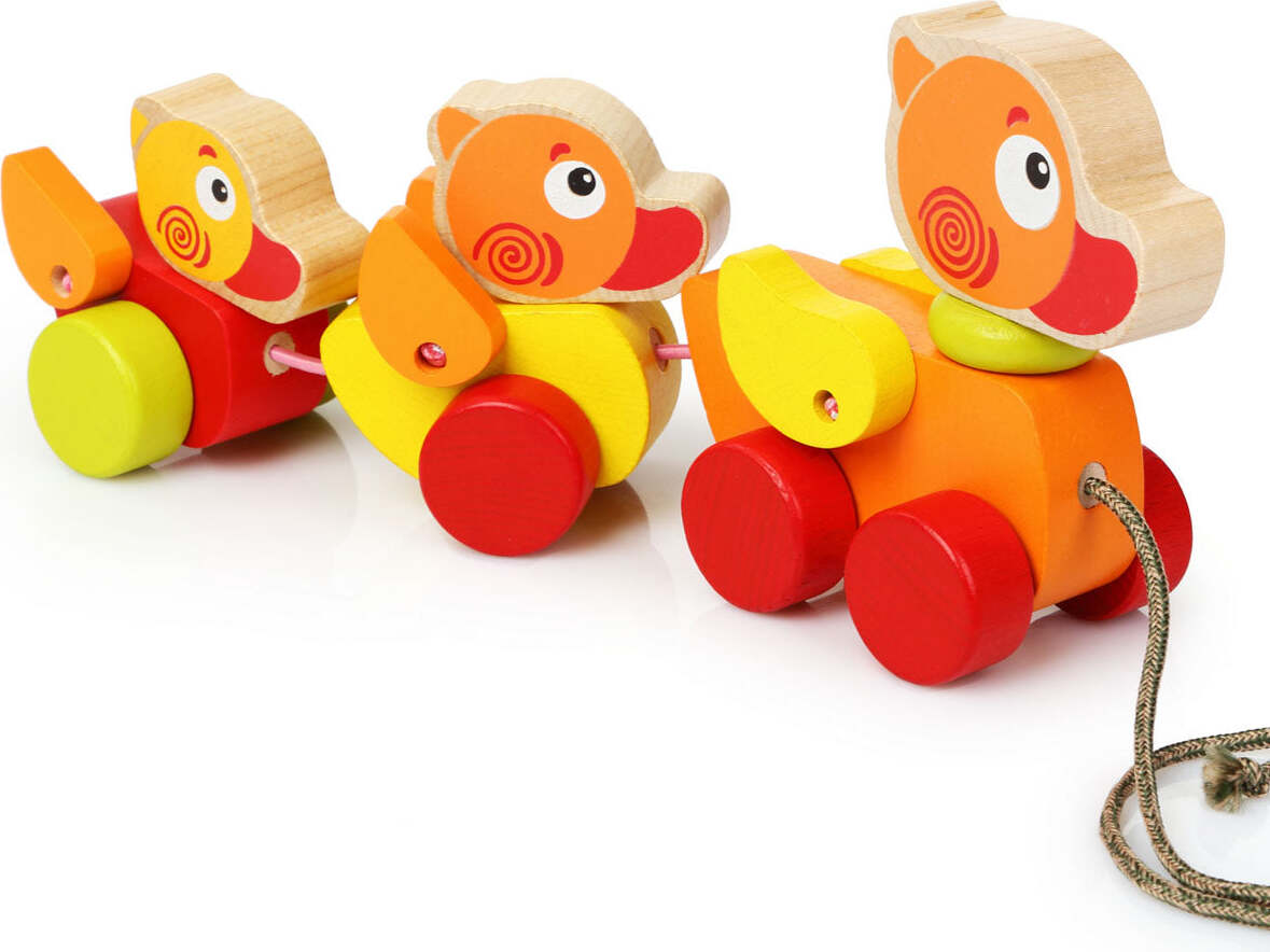 Cubika Wooden Walk-A-Long Traveling Ducks