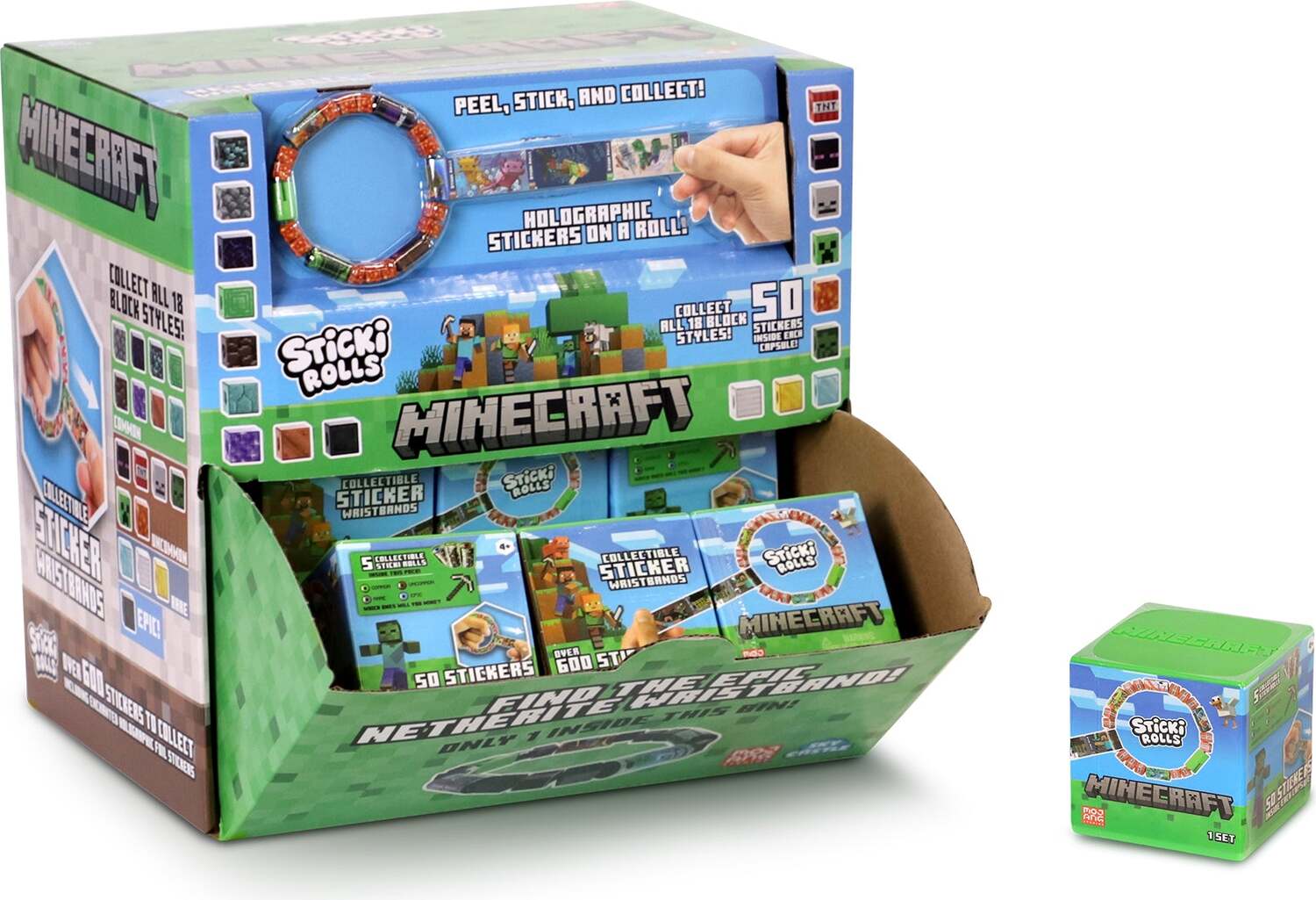 Sticki Rolls Minecraft Capsule 24pc 