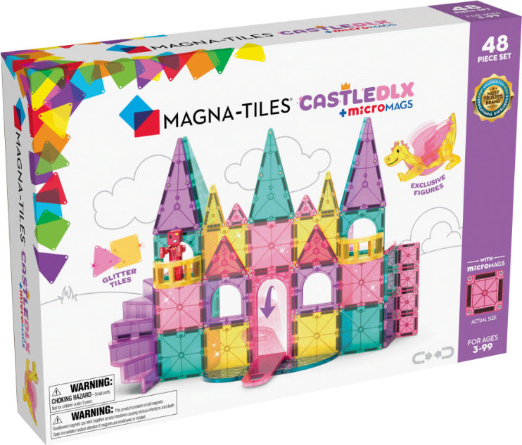 Magna-Tiles Castle DLX + MicroMAGS 48 Piece Set — Fantasy Island Toys