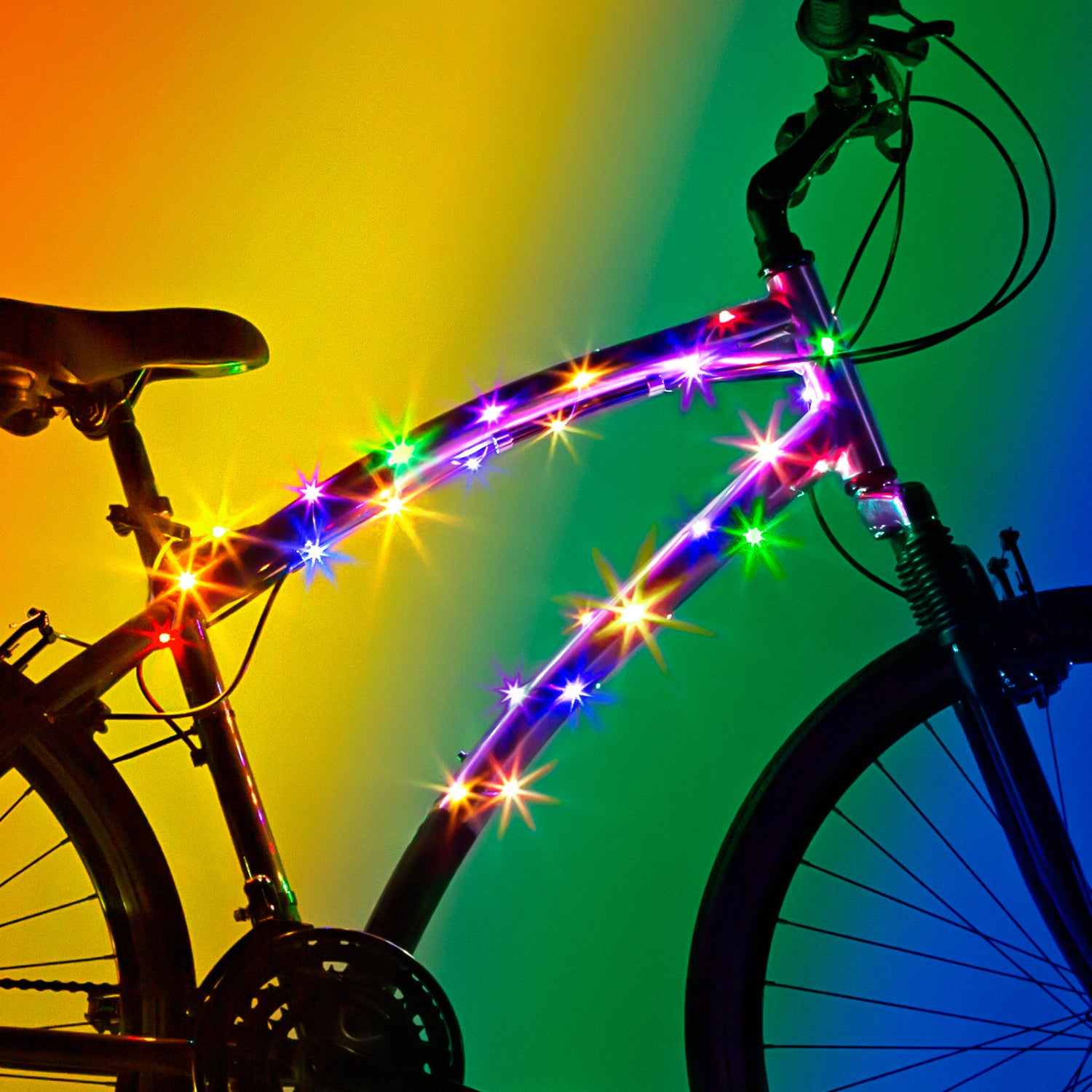 Cosmicbrightz Rainbow Led Bicycle Frame Light