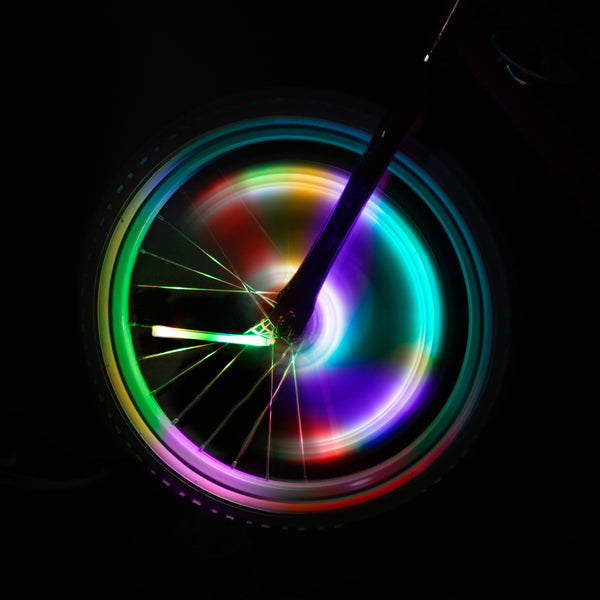 Spinbrightz Color Morphing Led Bicycle Spoke Light Tubes — Fantasy