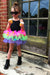 Rainbow Pom Pom Skirt