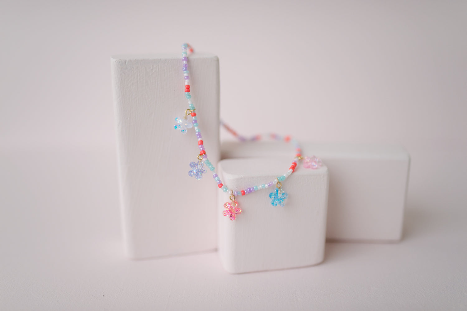 Boutique Shimmer Flower Necklace