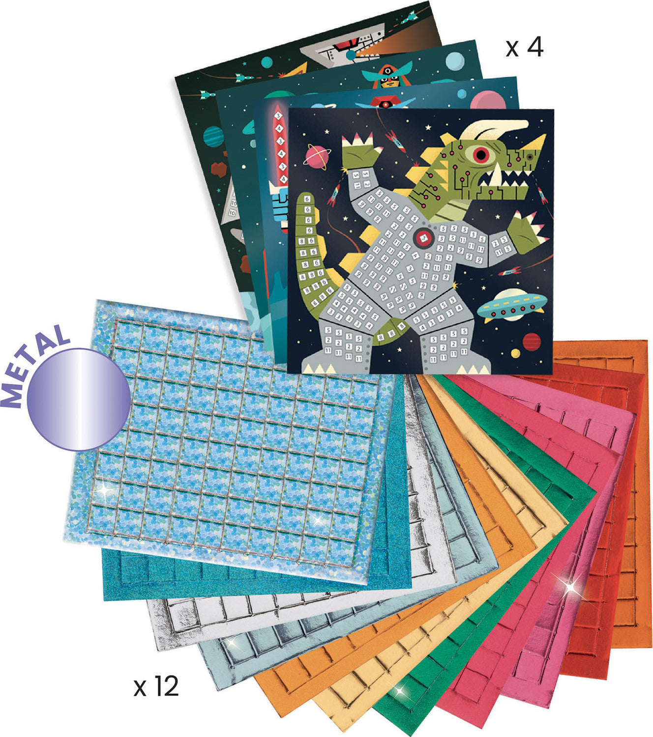 Space Battle Sticker Mosaic Craft Kit
