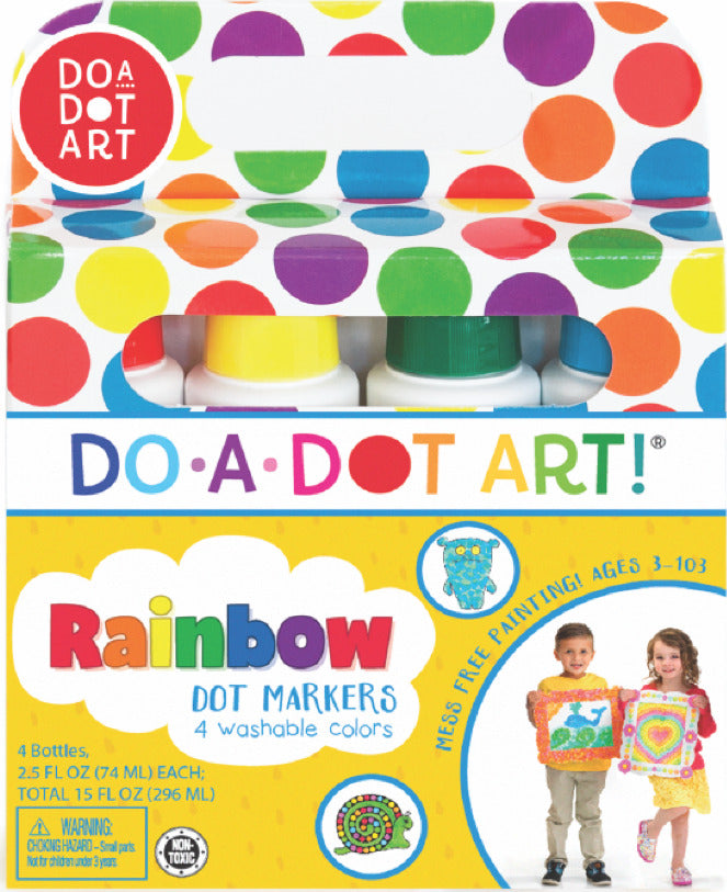 Dot-Art Markers 4-Pk Rainbow [Washable]