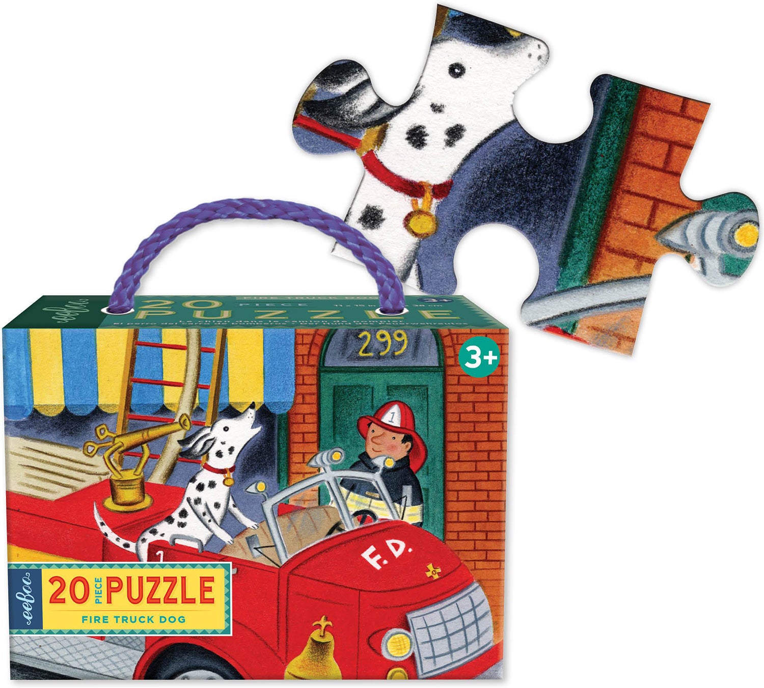 Fire Truck Dog 20 Piece Puzzle