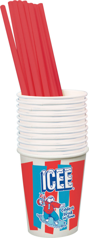 Icee Paper Straws & Cups
