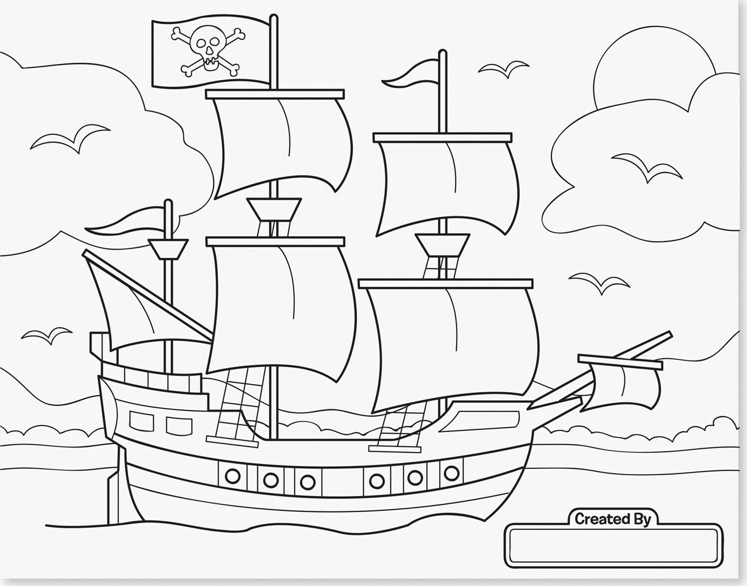 Jumbo 50-Page Kids' Coloring Pad - Space, Sharks, Sports, and More