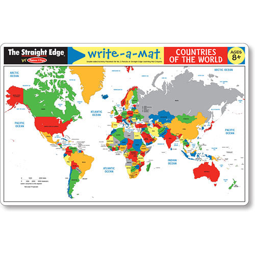Countries Of The World Write-A-Mat