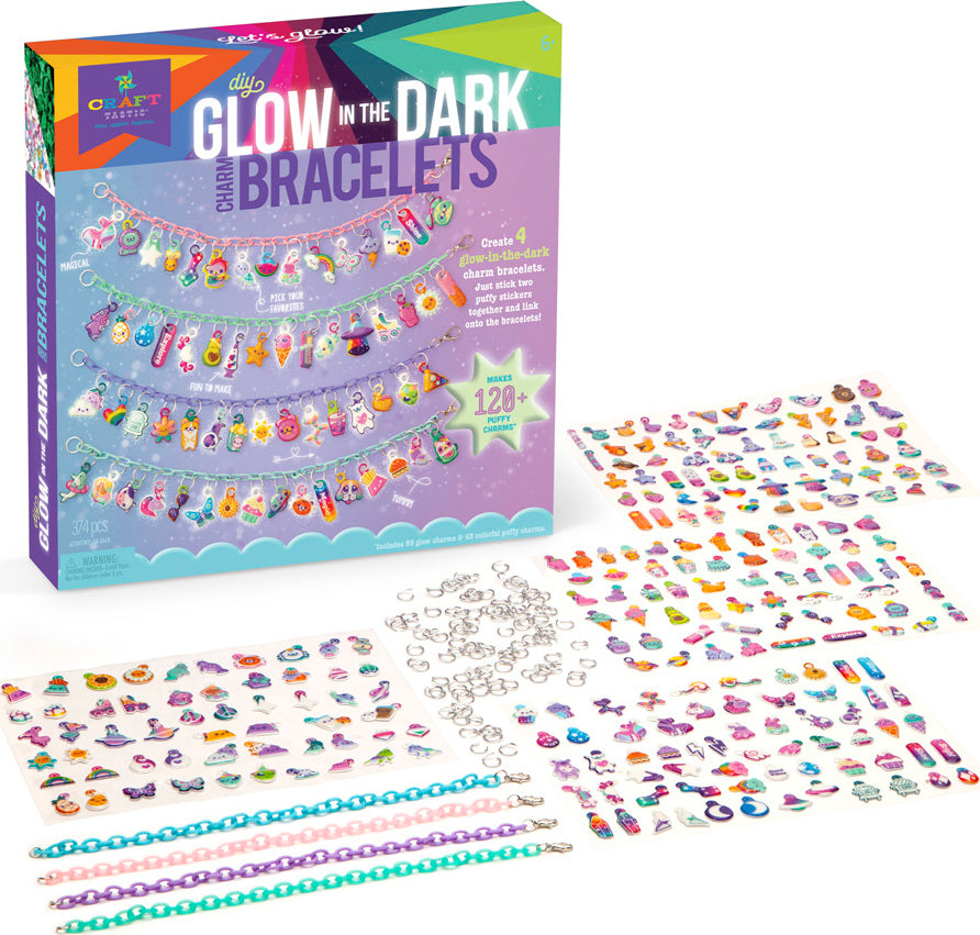 Craft-Tastic® Glow-In-The-Dark Charm Bracelets