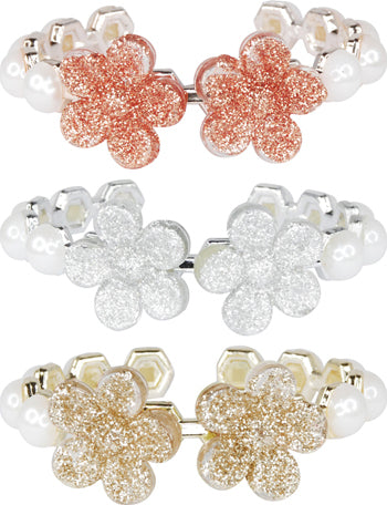Special occasion pearl&flower bangle cuf