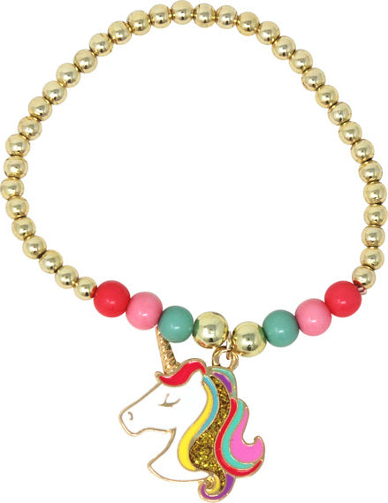 Rainbows & unicorns beaded bracelet