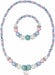 Blue Ice Princess Stretch Pearl Beaded Necklace & Bracelet Set