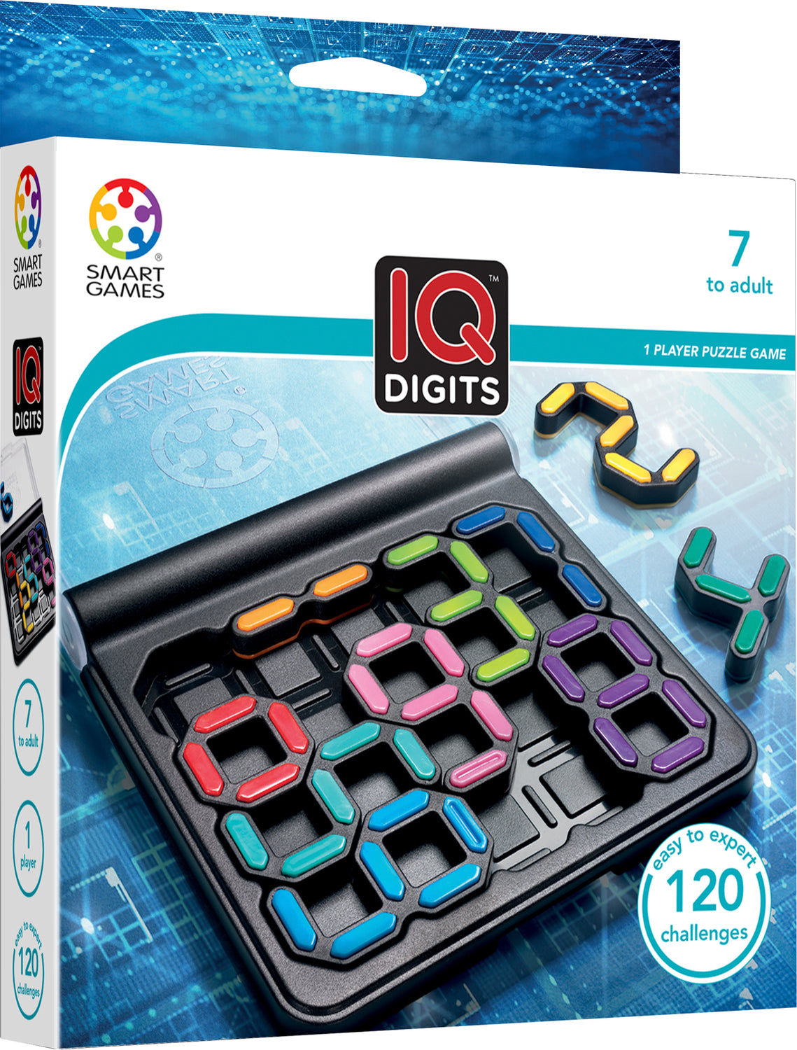 SmartGames IQ Puzzler Pro Compact Board Game Puzzle 120 3D Challenges
