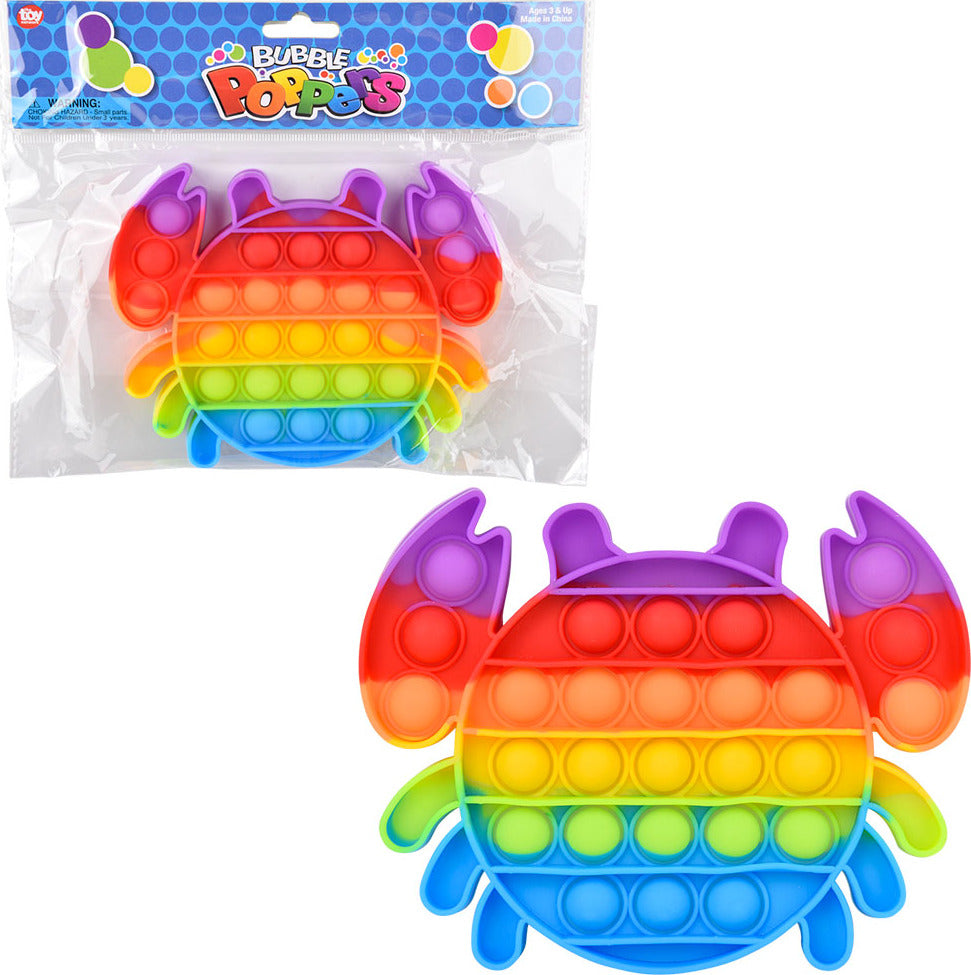 Rainbow Crab Bubble Poppers 6"