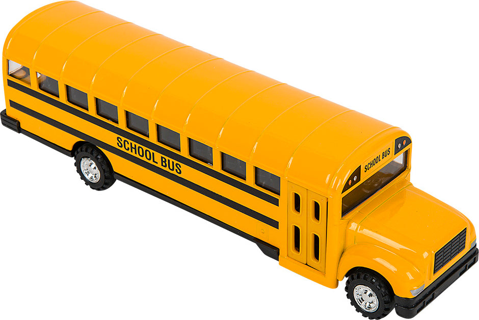8.5" Die-cast Pull Back School Bus (6pcs/ Display)