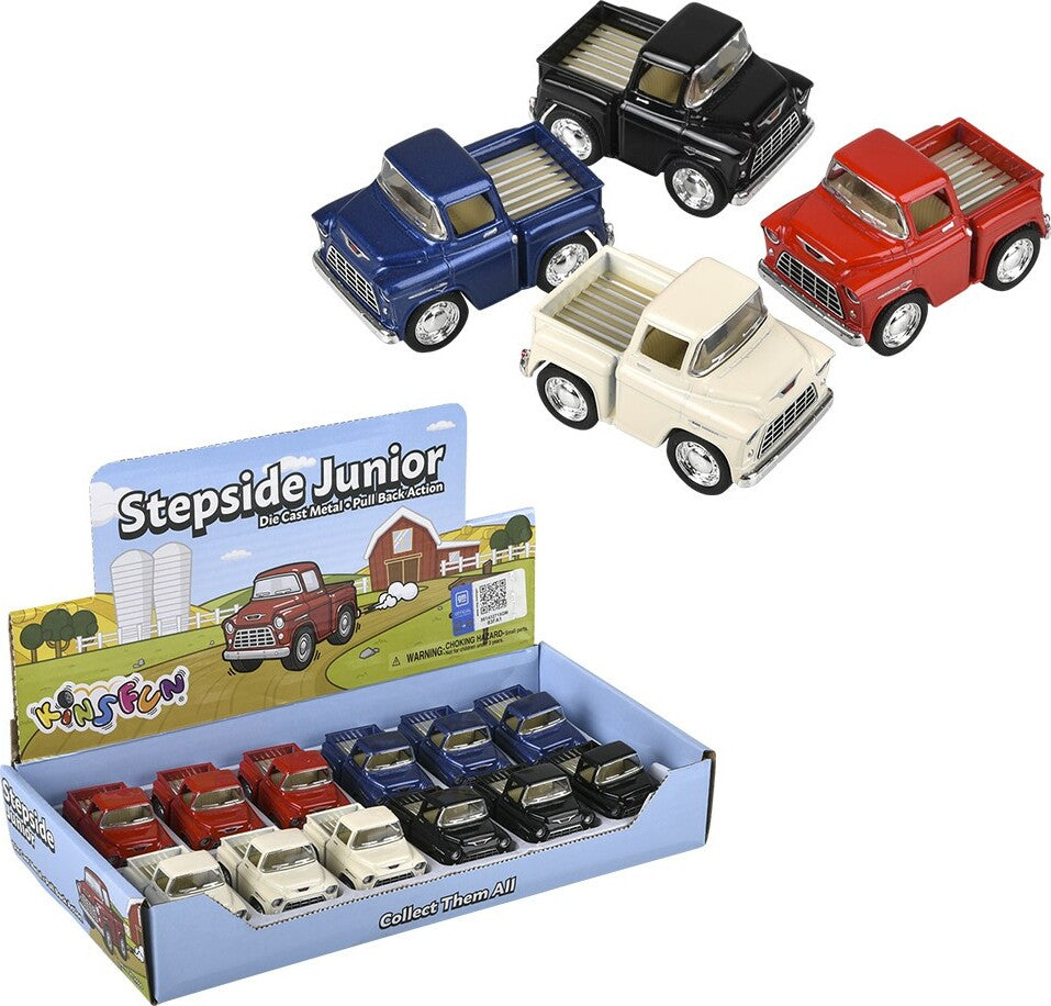 2" Diecast Pull Back Mini Chevy Stepside (assortment - sold individually)